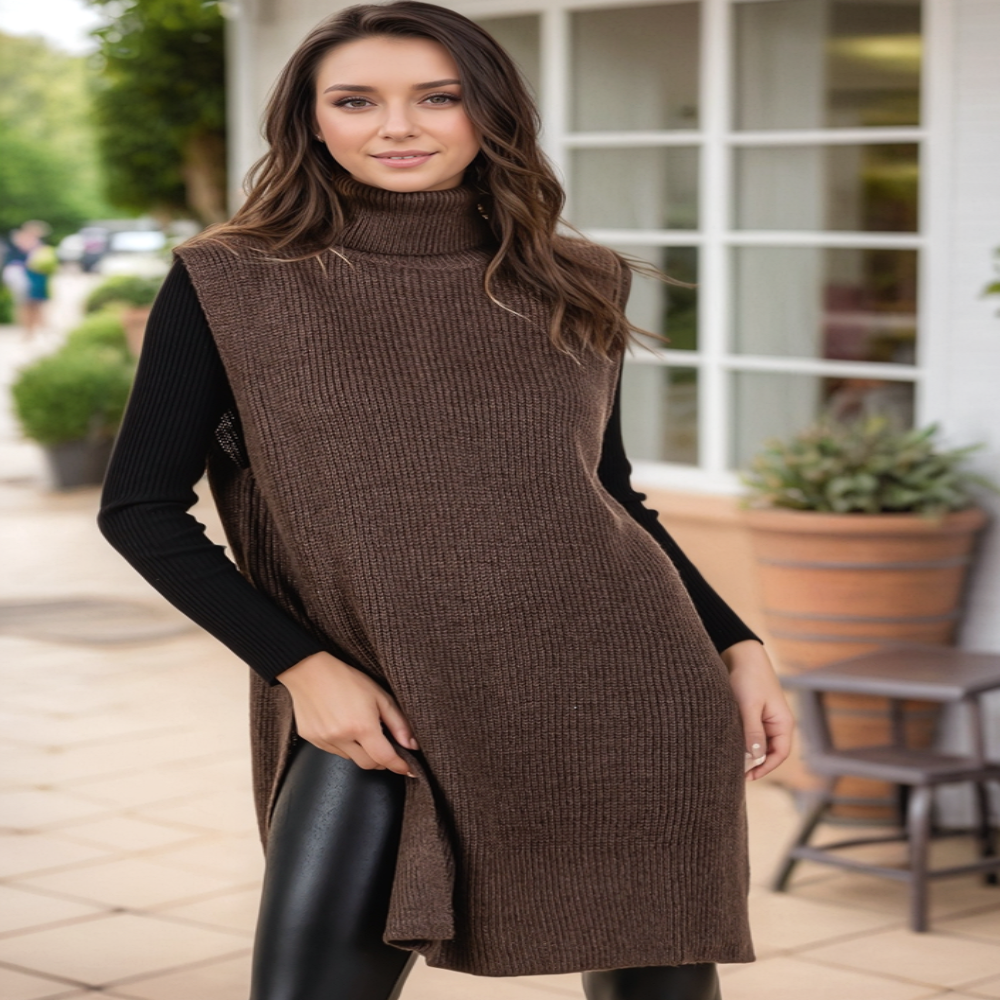 Fashionably Toasty - Sleeveless Pullover