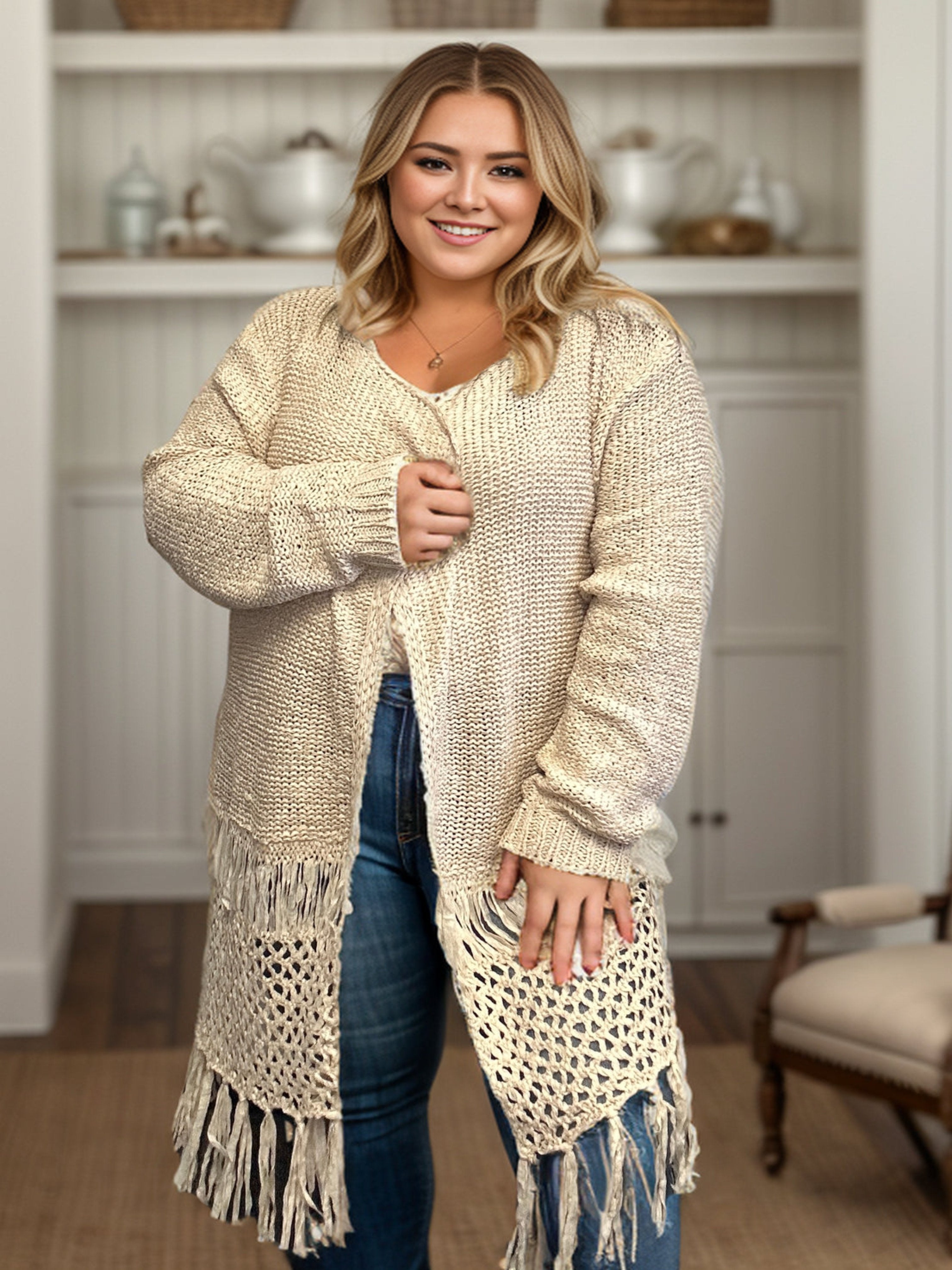 Jade By Jane Fringed Life - Cardigan