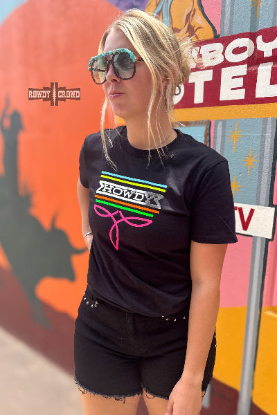 Rowdy Crowd Clothing Howdy Boot Stitch Tee