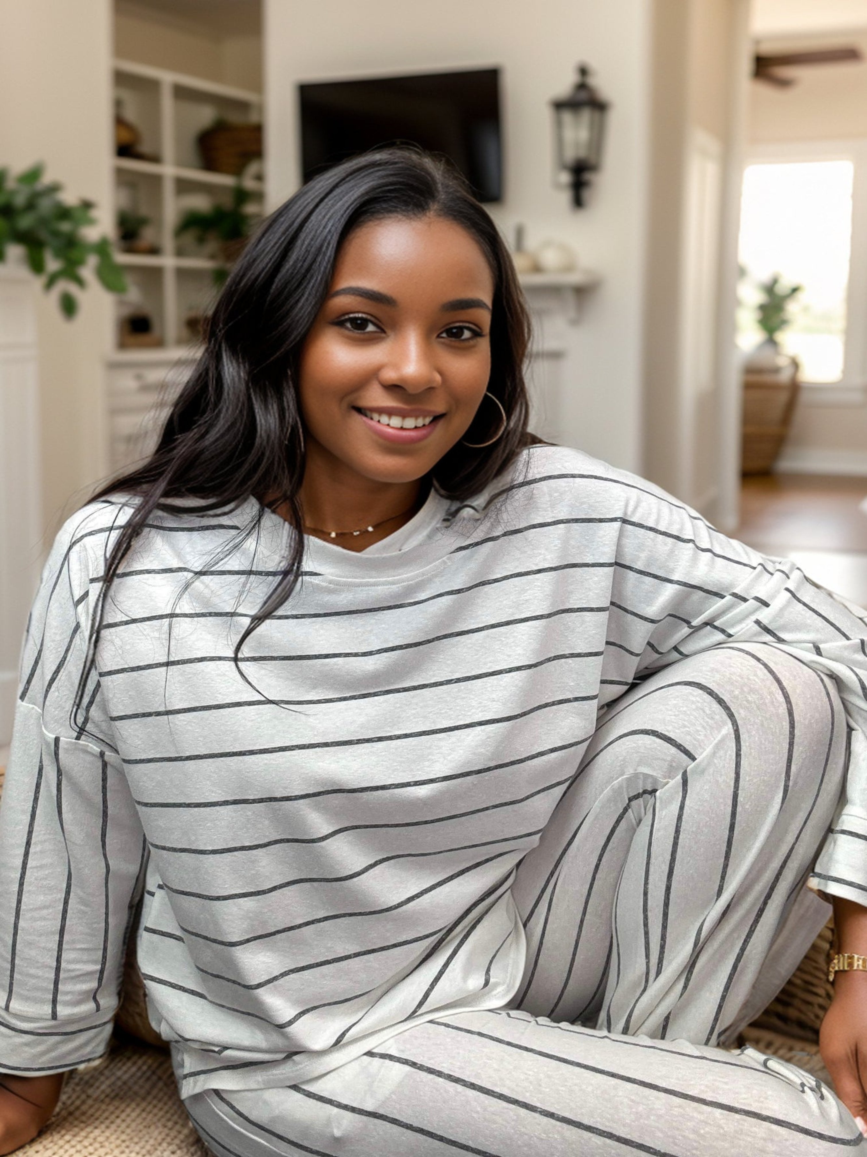 Loungin' in Stripes - Ivory