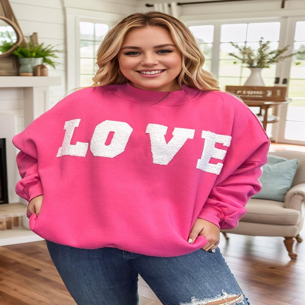 Favorite Girl |Love Chilly Weather | Sweatshirt | Hot Pink | S-L