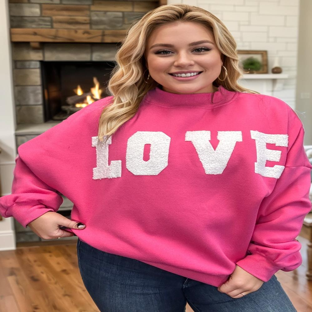 Favorite Girl |Love Chilly Weather | Sweatshirt | Hot Pink | S-L