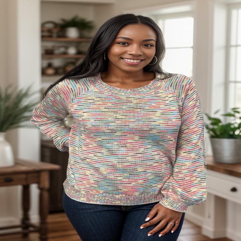 Hailey & Co |Prismatic | Knit Sweater| Multi | S-3XL