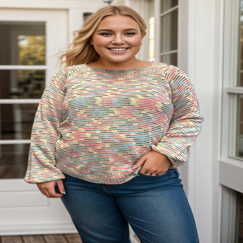 Hailey & Co |Prismatic | Knit Sweater| Multi | S-3XL