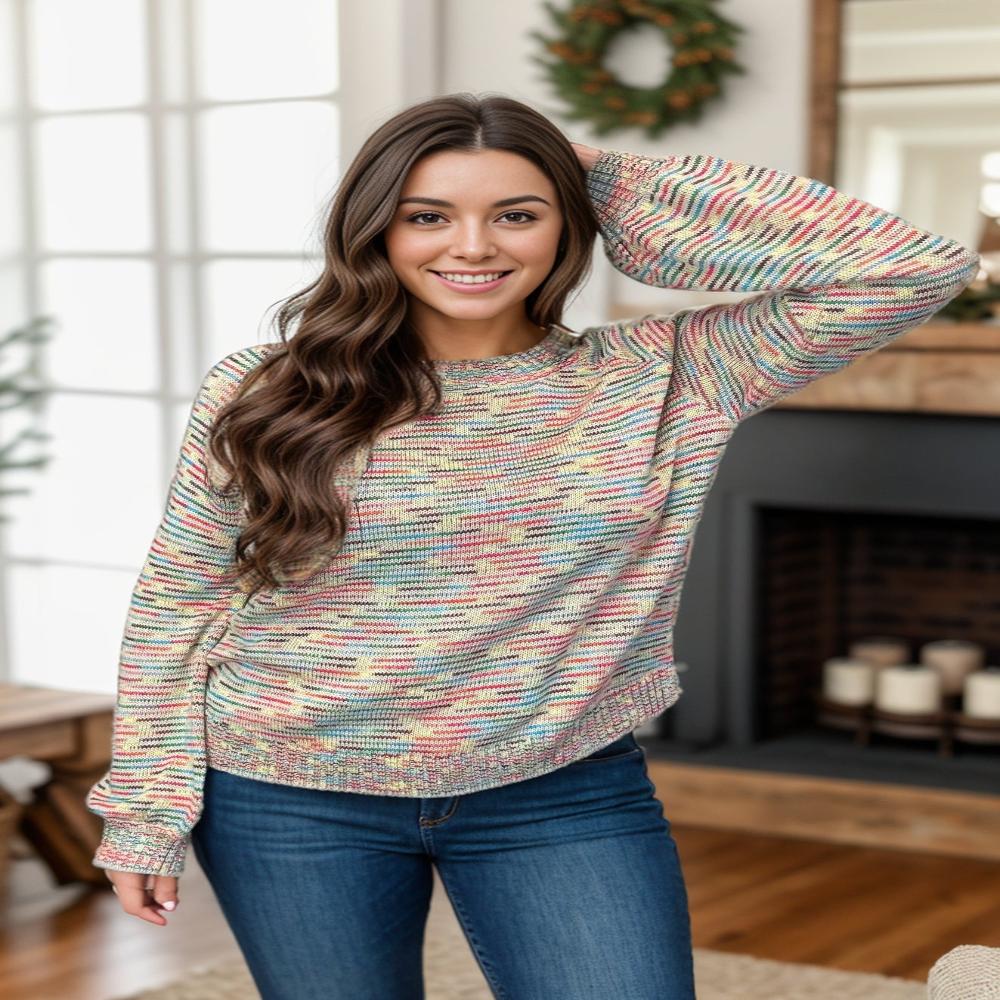 Hailey & Co |Prismatic | Knit Sweater| Multi | S-3XL