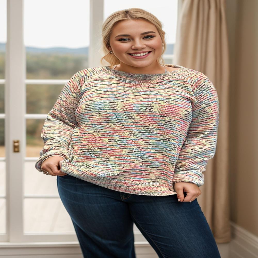 Hailey & Co |Prismatic | Knit Sweater| Multi | S-3XL