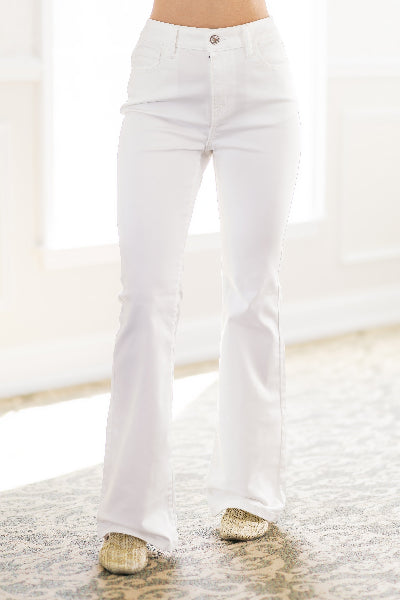 High-Rise Bootcut Denim Pants – Pure Bliss Edition