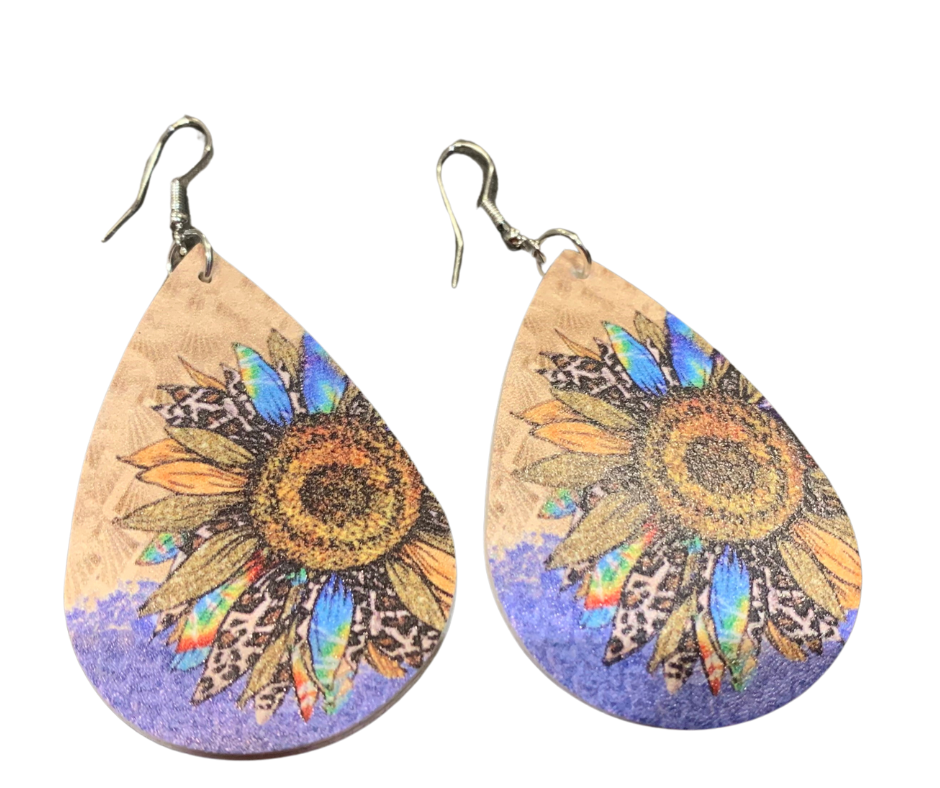 Wild Sunflower Earrings - Cowtown Bling N Things