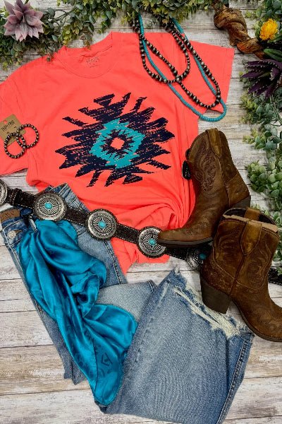 Ashley Aztec Tee - Cowtown Bling N Things