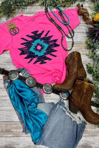 Ashley Aztec Tee - Cowtown Bling N Things