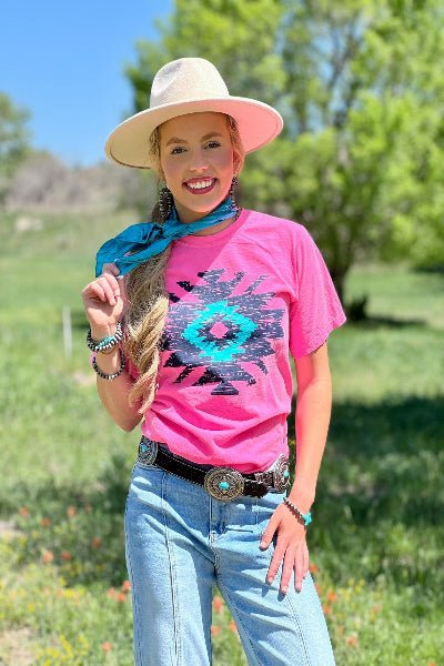 Ashley Aztec Tee - Cowtown Bling N Things
