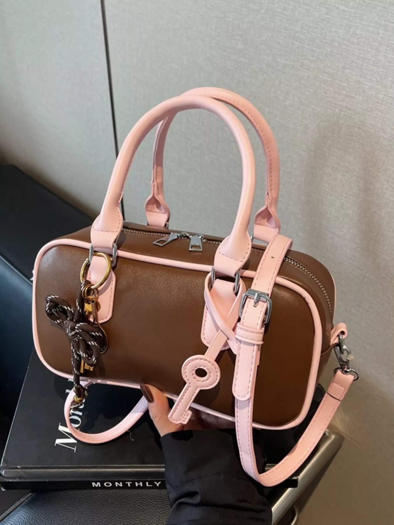Barrel Crossbody Bag with Key Charm - Cowtown Bling N Things