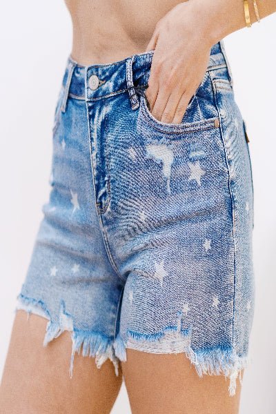 Beachside Babe Judy Blue Shorts - Cowtown Bling N Things