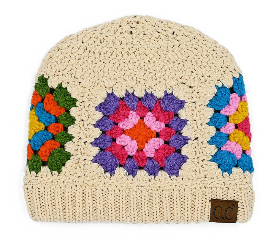 C.C Hand-Crocheted Beanie Hat - Cowtown Bling N Things