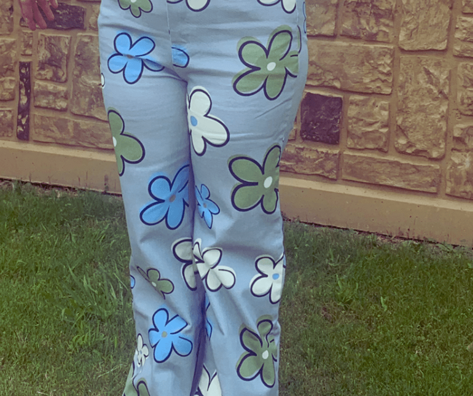 Blue Flower Jeans - Cowtown Bling N Things