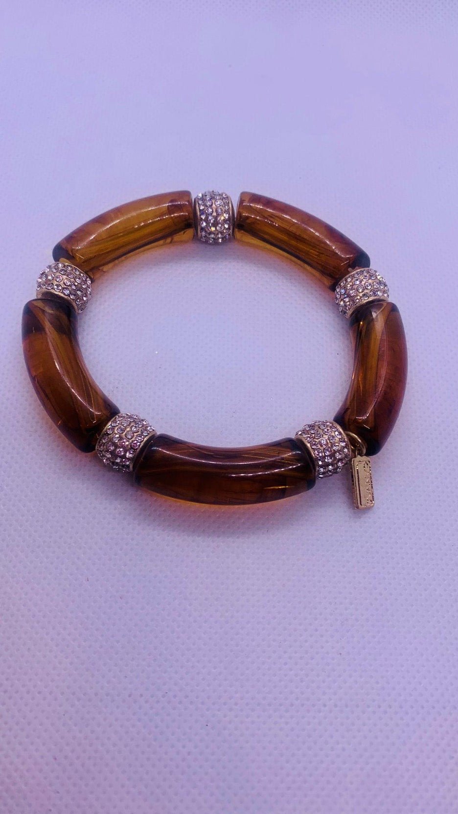 Brown Bling Stretch Bracelet - Cowtown Bling N Things