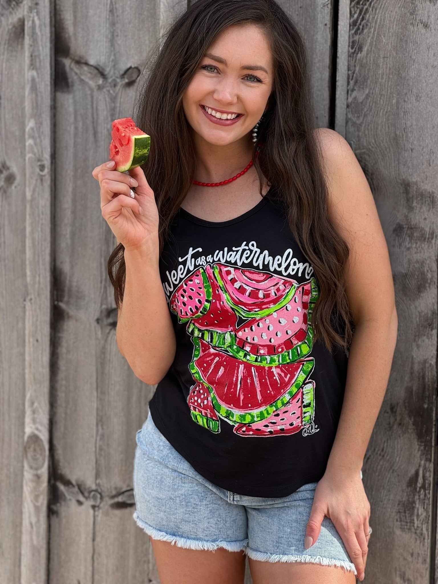 Callie Ann Stelter Sweet as a Watermelon Tee or Tank - Cowtown Bling N Things
