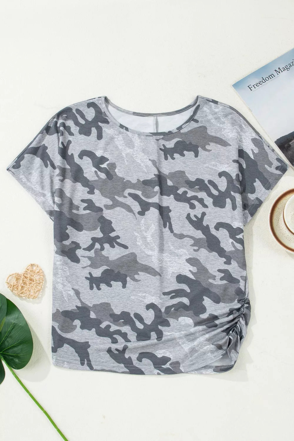 Camo Print Casual T Shirt - Cowtown Bling N Things