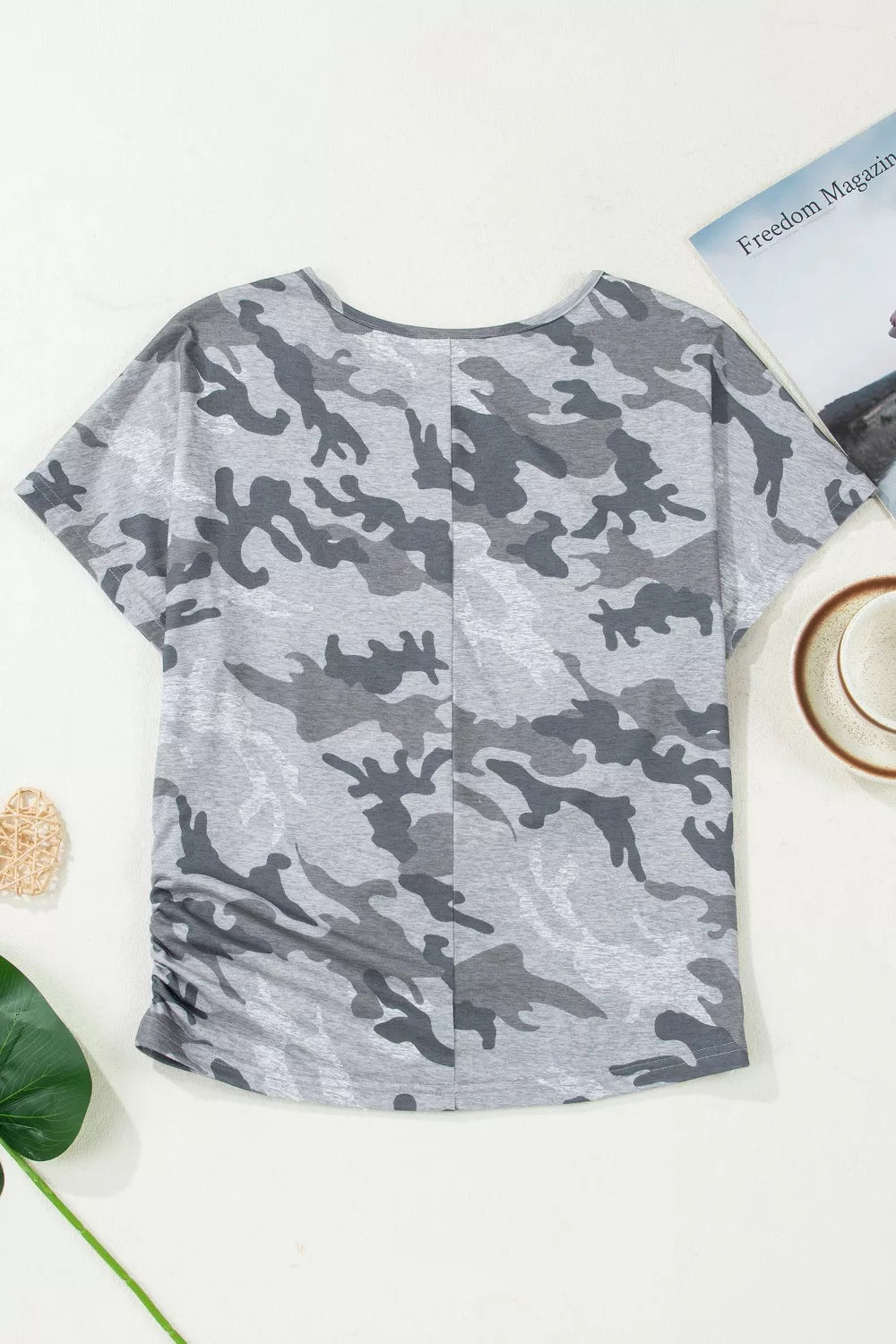 Camo Print Casual T Shirt - Cowtown Bling N Things