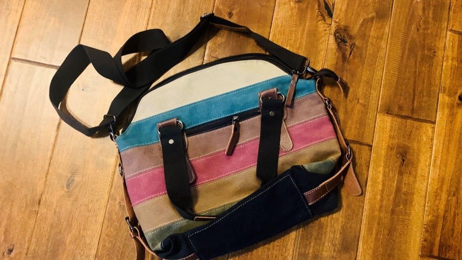 Canvas Multi - Color Bag - Cowtown Bling N Things