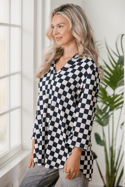 Checkmate Babe Top - Cowtown Bling N Things