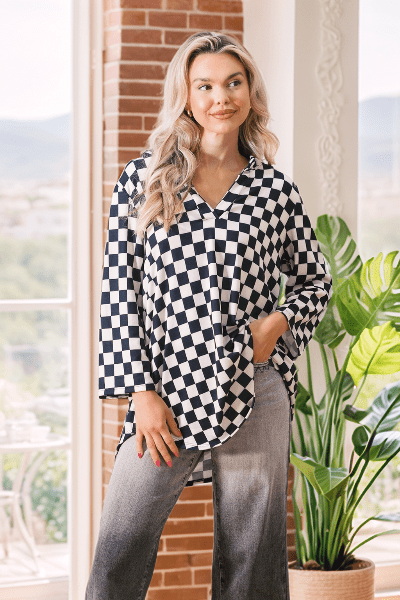 Checkmate Babe Top - Cowtown Bling N Things