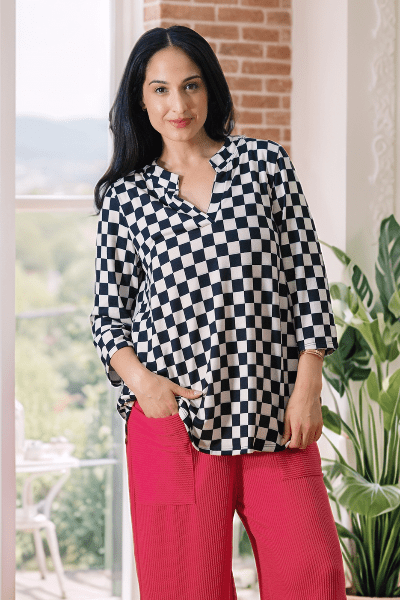 Checkmate Babe Top - Cowtown Bling N Things