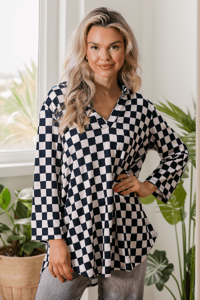 Checkmate Babe Top - Cowtown Bling N Things