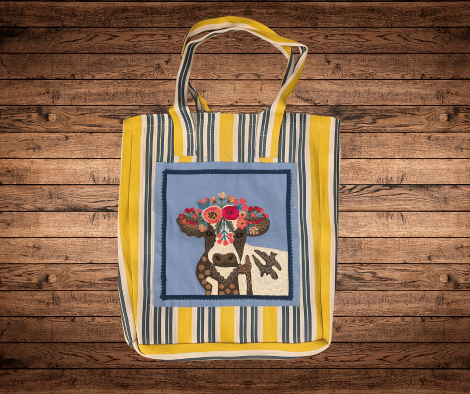 Colorful Cow Mesh Tote Bag - Cowtown Bling N Things