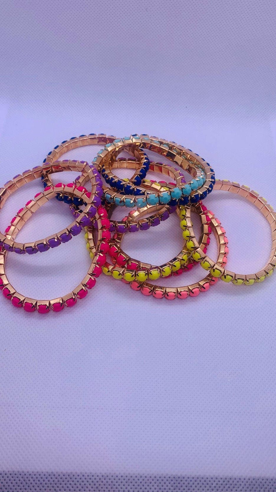 Colorful Rhinestone and Gold Bracelet - Cowtown Bling N Things