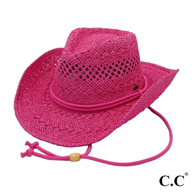 Cowboy Hat With Adjustable Chin Strap - Cowtown Bling N Things