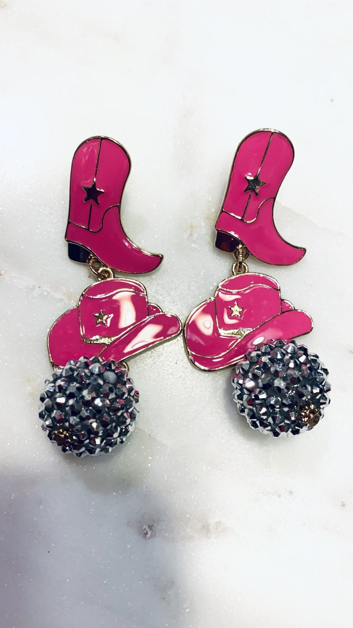 Cowgirl Boot Earrings - Cowtown Bling N Things