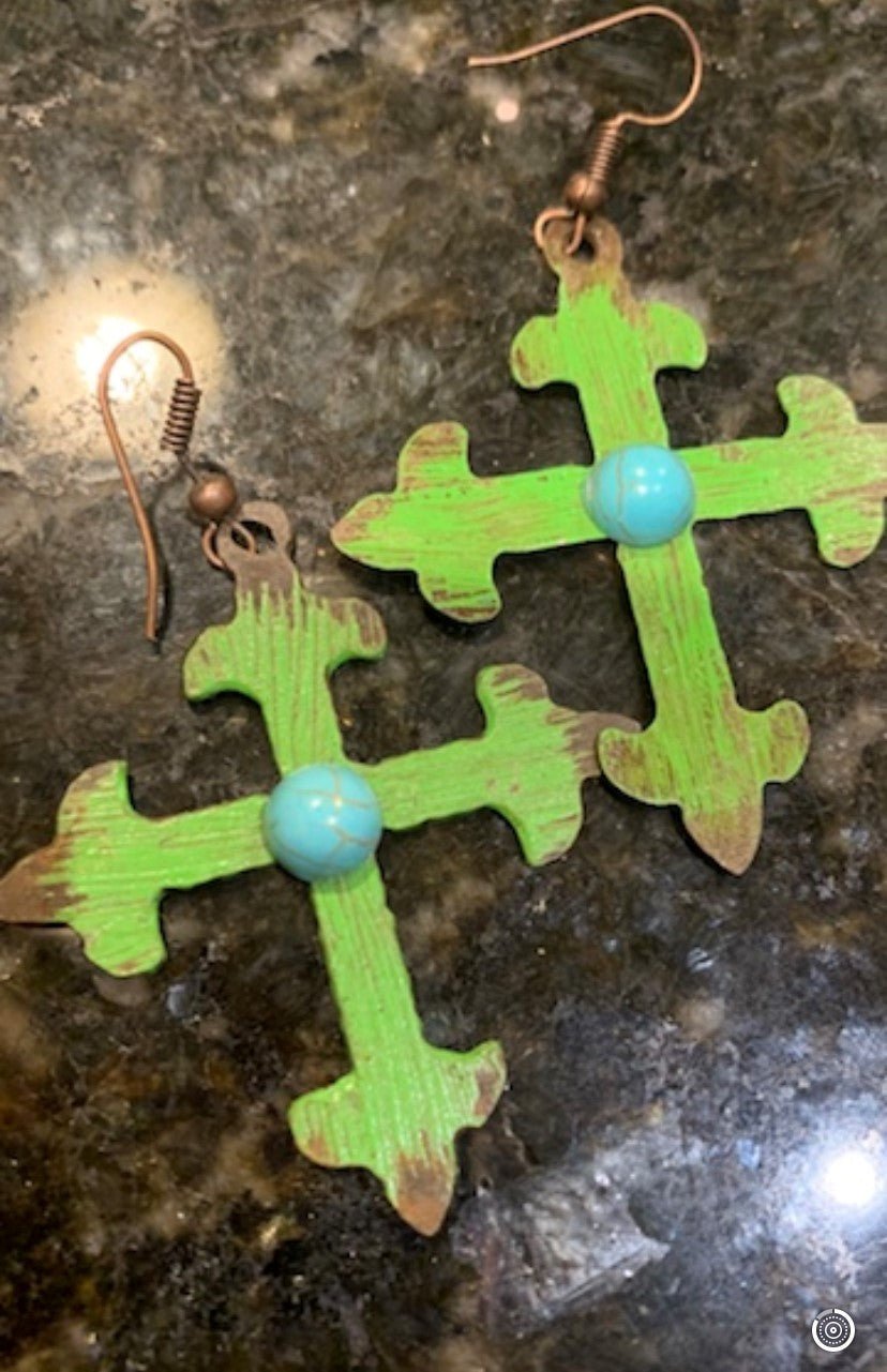 Cross Earrings - Cowtown Bling N Things