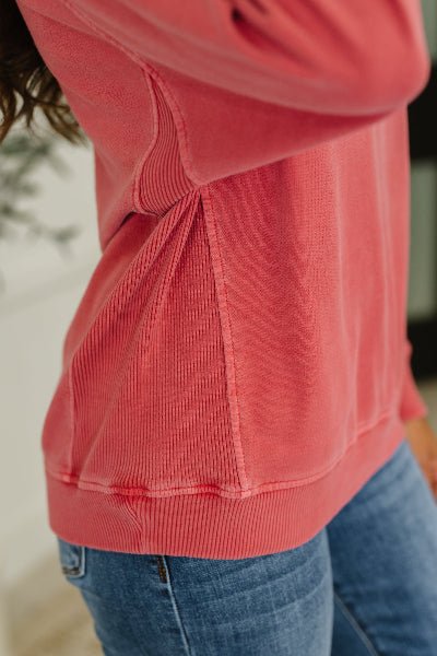 Daily Ease Mineral Wash Pullover in Ruby - Cowtown Bling N Things