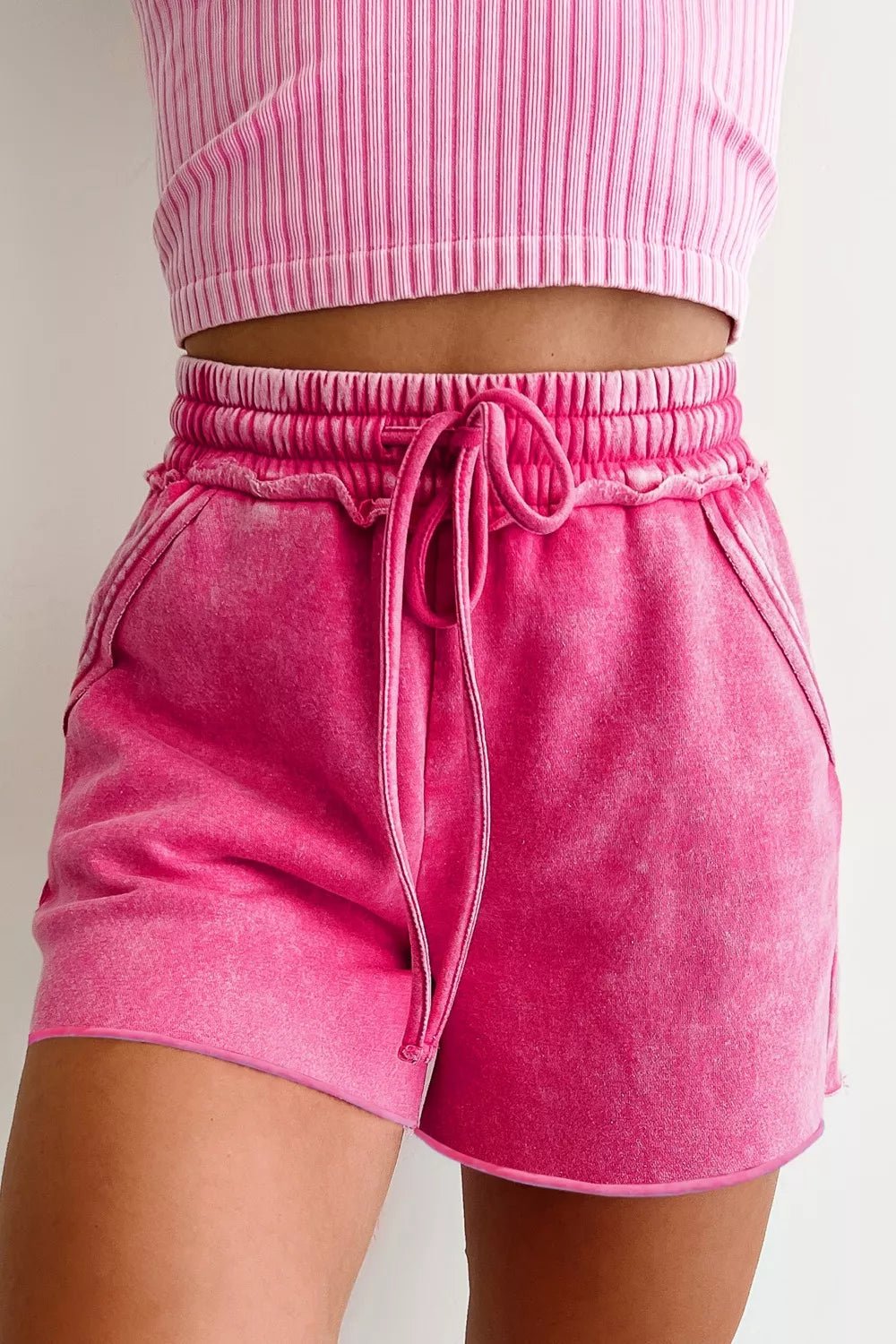 Drawstring Shorts with Pockets - Cowtown Bling N Things