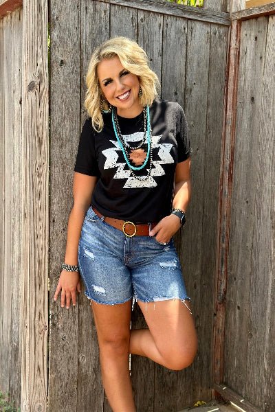 Durango Aztec Crew Tee - Cowtown Bling N Things