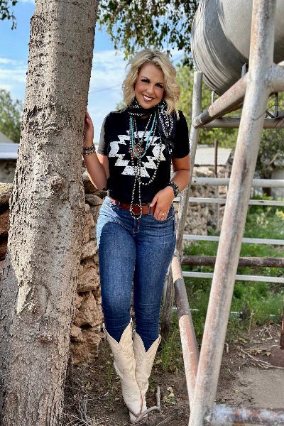 Durango Aztec Crew Tee - Cowtown Bling N Things