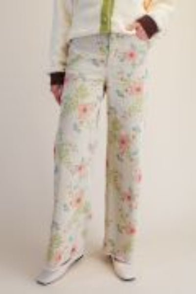 Easel Floral Printed Washed Corduroy Pants - Cowtown Bling N Things