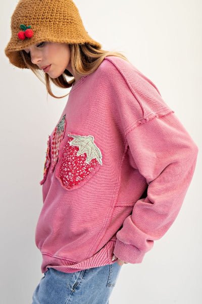 Easel Fruit Patch Mineral Washed Terry Pullover - Cowtown Bling N Things