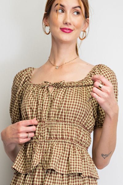 Easel Hecker Ruffle Hem Crop Top &amp; Skirt Set - Cowtown Bling N Things