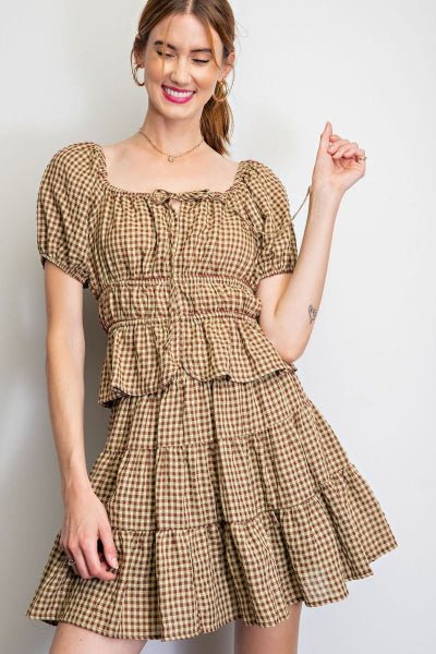 Easel Hecker Ruffle Hem Crop Top &amp; Skirt Set - Cowtown Bling N Things