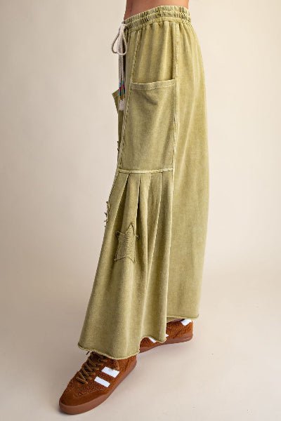 Easel Star Patch Mineral Wash Pants - Cowtown Bling N Things