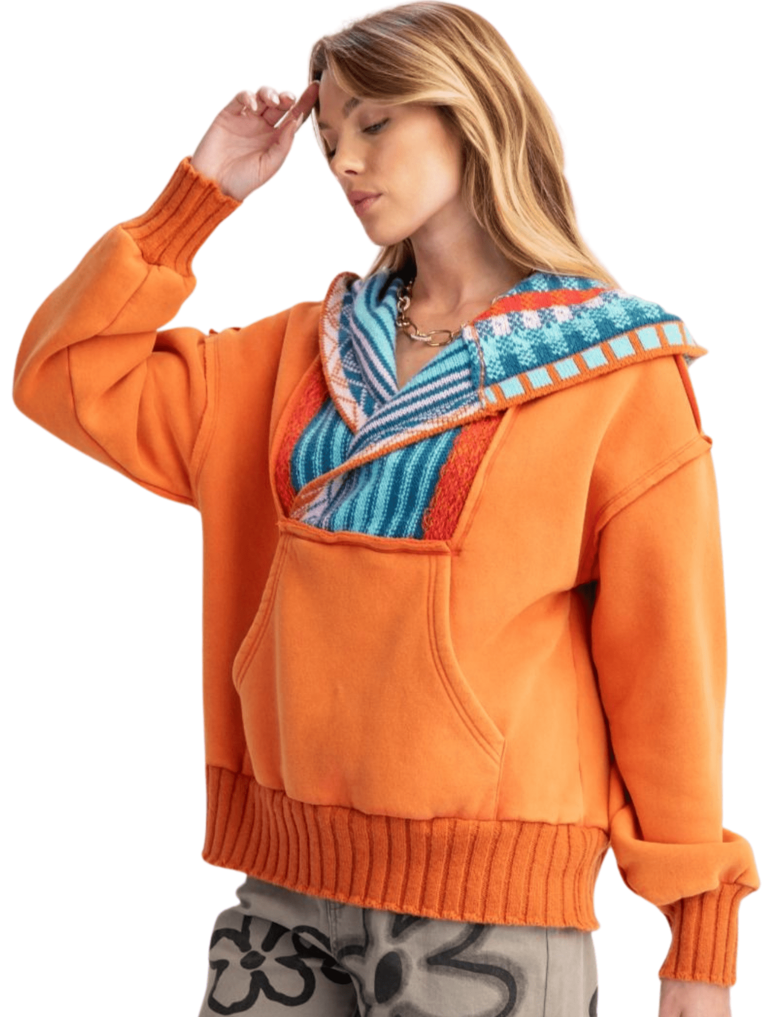 Easel| Washed Multi Color Thread Sweater Pullover| S - L - Cowtown Bling N Things