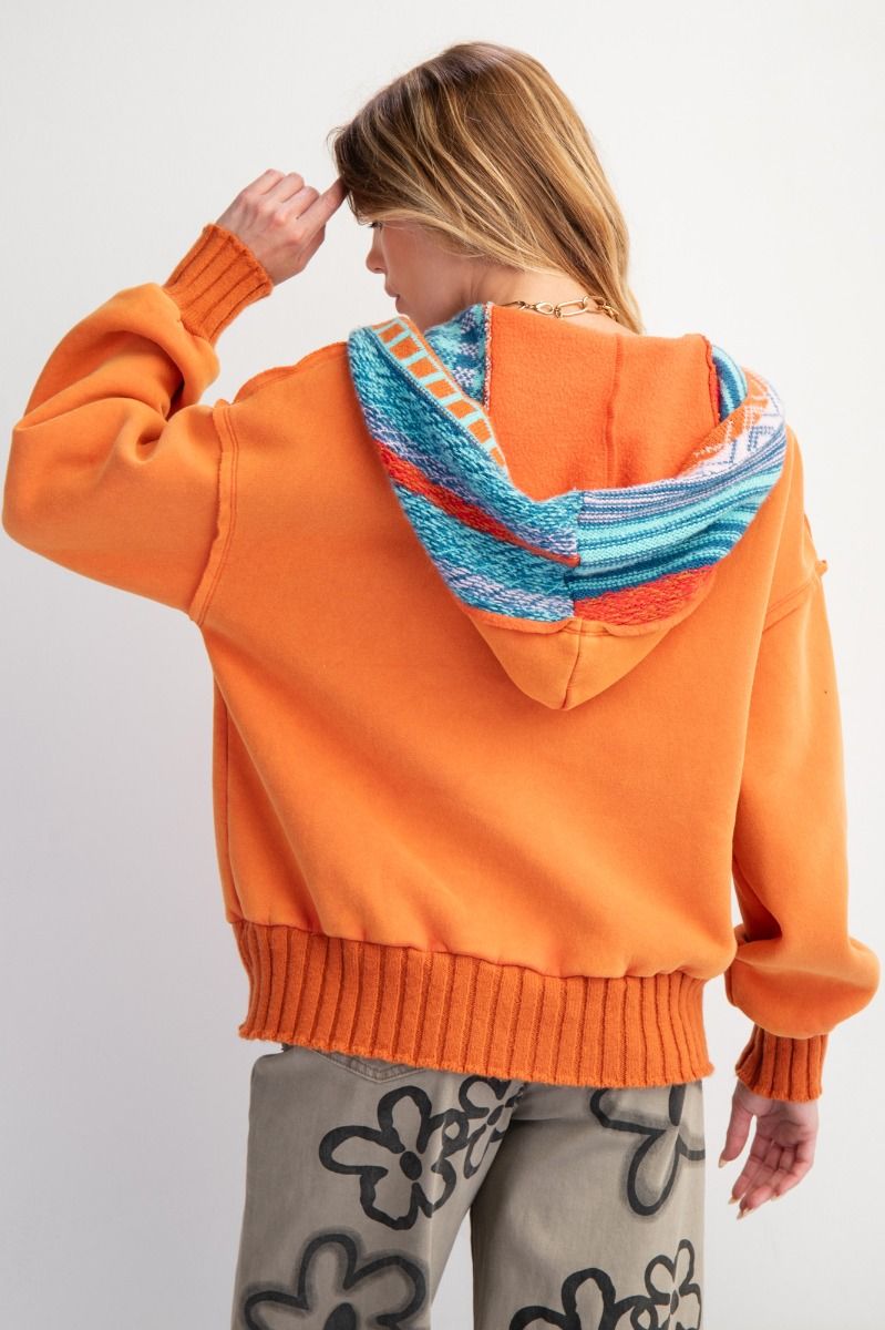 Easel Washed Multi‑Color Thread Hoodie Pullover - Cowtown Bling N Things