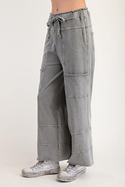 Easel|Mineral Washed Terry Knit| Pants| Rolling Stone| S - L - Cowtown Bling N Things