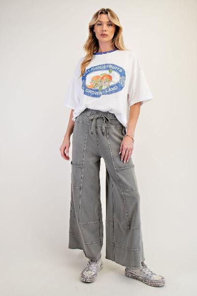 Easel|Mineral Washed Terry Knit| Pants| Rolling Stone| S - L - Cowtown Bling N Things