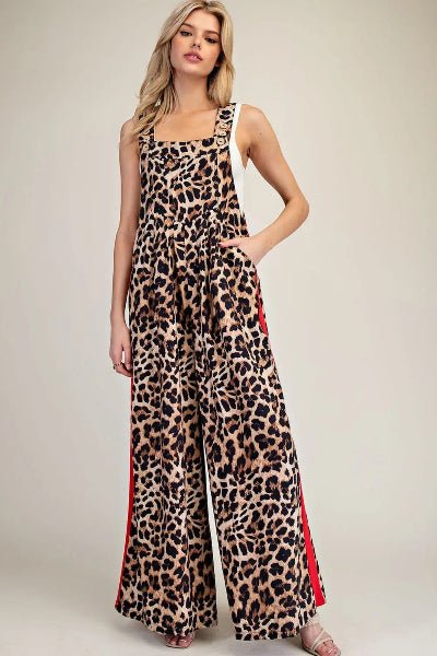 EE:Some Leopard Printed Side Track Jumpsuit - Cowtown Bling N Things