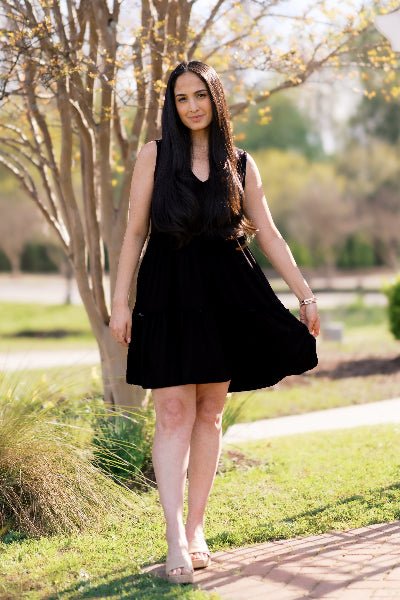 Effortless Charm Dress – Black 🖤✨ - Cowtown Bling N Things