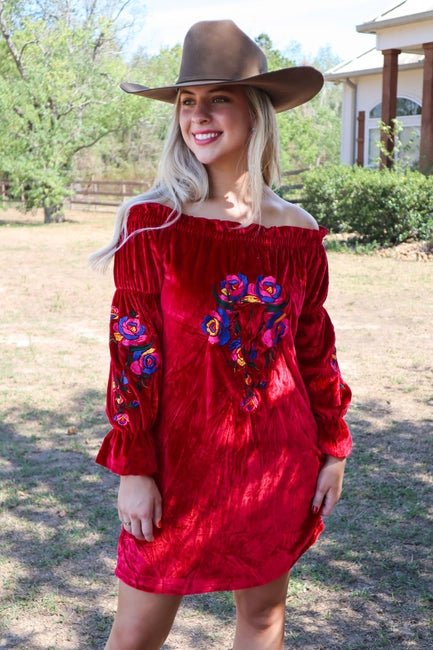 Embroidery Bell Sleeve Tunic - Cowtown Bling N Things