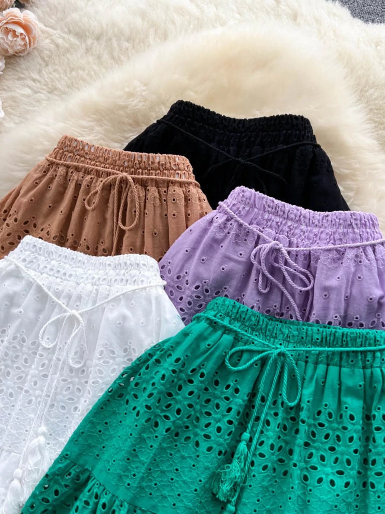 Eyelet Tiered Maxi Skirt - Cowtown Bling N Things